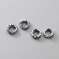 925 Sterling Sølv Mellemled Perler, Donut, forgyldt, forskellige stilarter for valg, flere farver til valg, 13mm, Solgt af PC