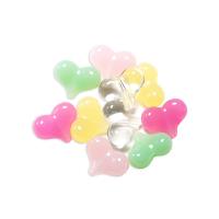 Perles acryliques de Style gelée, Acrylique, coeur, DIY, plus de couleurs à choisir, 17x23mm, Environ 100PC/sac, Vendu par sac
