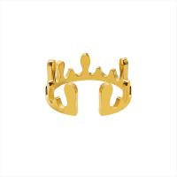 Titanium Steel Finger Ring Crown plated Adjustable & for woman 17mm Sold By PC