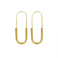 Titanium Steel  Earring Safety Pin plated fashion jewelry & for woman Sold By Pair