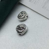 Zinc Alloy Animal Beads Lion antique silver color plated DIY Approx 1.9mm Sold By Lot