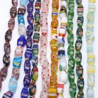 Millefiori Scheibe Lampwork Perlen, Unterschiedliche Form zur Auswahl & DIY, keine, ca. 27PCs/Strang, verkauft von Strang