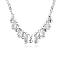 Crystal Zinc Alloy Necklace Brass with Austrian Crystal Teardrop platinum plated for woman & faceted nickel lead & cadmium free Length Approx 38 cm Sold By PC
