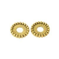 Zinc Alloy Spacer Beads Flower antique gold color plated DIY golden nickel lead & cadmium free Approx 2.5mm Sold By Bag