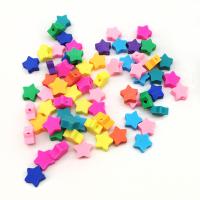 Polymer Clay Gyöngyök, Csillag, DIY, kevert színek, 10mm, Kb 100PC-k/Bag, Által értékesített Bag