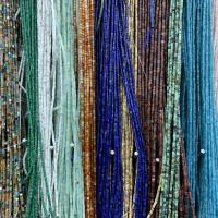 Gemstone Smycken Pärlor, Natursten, Kolonn, DIY & olika material för val, fler färger för val, 2x2mm, Såld Per Ca 38 cm Strand