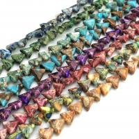 Gemstone Smycken Pärlor, Impression Jasper, Triangle, DIY, 10mm, Såld Per Ca 38 cm Strand