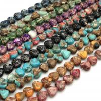 Gemstone Smycken Pärlor, Impression Jasper, Hjärta, DIY, 10mm, Såld Per Ca 38 cm Strand