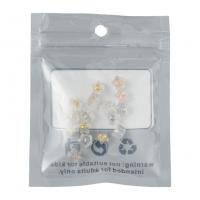 Silicone Ear Nut Component with plastic bag & Brass Star plated DIY mixed colors Approx Sold By Bag