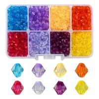 Transparent Acrylic Beads with Plastic Box Rhombus DIY & faceted mixed colors Approx Sold By Box