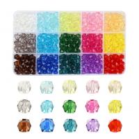 Transparent Acrylic Beads with Plastic Box DIY & faceted mixed colors Approx Sold By Box