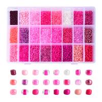 Gemengde Glass Seed Beads, Glazen kralen, met Plastic Box, DIY & verschillende grootte voor keus, gemengde kleuren, 190x130x36mm, Verkocht door box