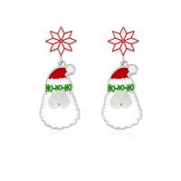Christmas Earrings 304 Stainless Steel Vacuum Ion Plating Christmas Design & for woman Sold By Pair