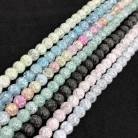 Natural Quartz Jewelry Beads Crackle Quartz Round DIY Sold Per Approx 38 cm Strand