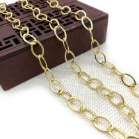 Brass Oval Chain, gold color plated, DIY, nickel, lead & cadmium free, 8x13mm, Approx 10m/Spool, Sold By Spool