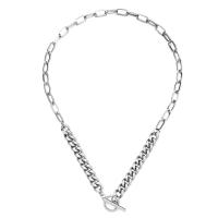 Stainless Steel Chain Necklace 304 Stainless Steel Vacuum Plating Unisex Length 17.72 Inch Sold By PC