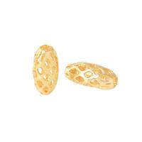 Brass Jewelry Beads Drum 18K gold plated DIY & hollow golden nickel lead & cadmium free Approx 1mm Sold By Bag