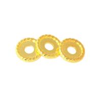 Zinc Alloy Spacer Beads Flat Round silver color plated DIY golden nickel lead & cadmium free Sold By Bag