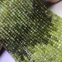 Gemstone Smycken Pärlor, polerad, DIY & fasetterad, grön, 4x5.80mm, Såld Per Ca 15 inch Strand