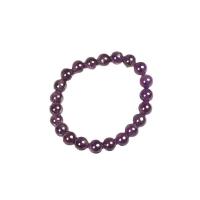 Quartz Bracelets Amethyst Round for woman purple 8mm Length 16 cm Sold By PC