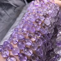 Natural Amethyst Beads polished DIY light purple Length 38 cm Sold By PC