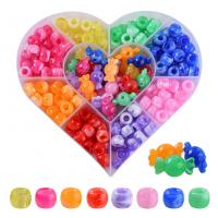 Acrylic Beads with Plastic Box DIY mixed colors Sold By Box