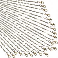 Iron Ogrlica lanac, Željezo, pozlaćen, možete DIY, više boja za izbor, nikal, olovo i kadmij besplatno, 2x3mm, Dužina Približno 60 cm, 12računala/Set, Prodano By Set