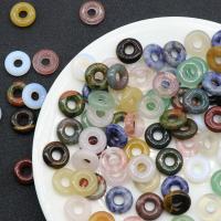 Blandade Gemstone Pärlor, Naturliga Quartz, Donut, DIY & olika material för val, 15mm, Hål:Ca 5mm, 20PC/Lot, Säljs av Lot