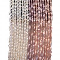 Spłaszczone koraliki z pereł słodkowodnych hodowlanych, Perła naturalna słodkowodna, DIY, dostępnych więcej kolorów, 3-4mm, sprzedawane na około 36-38 cm Strand