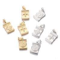 Stainless Steel Pendants 304 Stainless Steel Vacuum Ion Plating DIY & double-sided Sold By Bag
