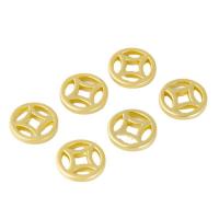 Zinc Alloy Spacer Beads Flat Round gold color plated DIY golden nickel lead & cadmium free Approx 2.5mm Sold By Bag