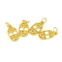 Zinc Alloy Hollow Pendants gold color plated DIY golden nickel lead & cadmium free Sold By Bag