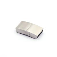 Stainless Steel Magnetska kopča, 304 nehrđajućeg čelika, različita pakiranja stil za izbor, izvorna boja, 28x15mm, Rupa:Približno 13*3.5mm, Prodano By Lot