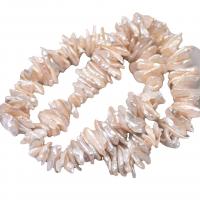 Koraliki Keishi z hodowlanych pereł słodkowodnych, Perła naturalna słodkowodna, DIY, biały, 6-15mm, sprzedawane na około 38-40 cm Strand