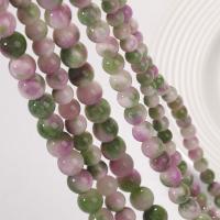 Dyed Marble Beads Round DIY mixed colors Sold Per Approx 14.96 Inch Strand