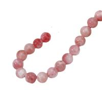 Gemstone šperky Korálky, Barvené Marble, Kolo, DIY & různé velikosti pro výběr, růžový, Cca 50PC/Strand, Prodáno By Strand