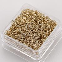 Brass Soldered Jumpring Round gold color plated & DIY golden nickel lead & cadmium free Sold By Bag