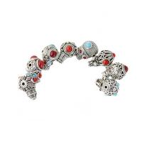 3 Holes Guru Beads Zinc Alloy with Plastic antique silver color plated DIY silver color nickel lead & cadmium free Approx 2mm Sold By Bag