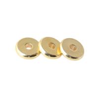 Brass Spacer Bead Flat Round polished & DIY golden nickel lead & cadmium free Sold By Bag