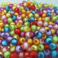 Bead in Bead Acrylic Beads Round DIY & faceted mixed colors 8mm Approx Sold By Bag