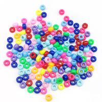 Opaque Acrylic Beads barrel DIY mixed colors Approx Sold By Bag