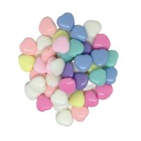Perles acryliques de Style gelée, Acrylique, coeur, moulage par injection, DIY & normes différentes pour le choix, plus de couleurs à choisir, Trou:Environ 2mm, 100PC/sac, Vendu par sac