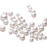 ABS Plastic Beads ABS Plastic Pearl Round DIY & double-hole Sold By Lot