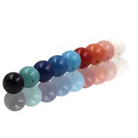 ガラス真珠ビーズ, ガラスパール, ラウンド形, DIY & 異なるサイズの選択, 無色, で販売される 約 16 インチ ストランド