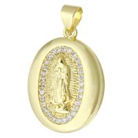 Brass Locket Pendants, gold color plated, fashion jewelry & micro pave cubic zirconia & for woman, golden, 17x22.50x6mm, Hole:Approx 3mm, 10PCs/Lot, Sold By Lot