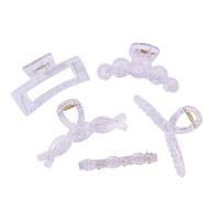 Hair Claw Clips, Resin, DIY & different styles for choice, more colors for choice, Approx 100PCs/Bag, Sold By Bag