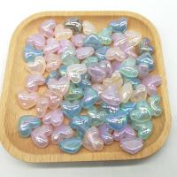 Perles miracles acryliques, Acrylique, coeur, DIY, couleurs mélangées, 18x8mm, Environ 10PC/sac, Vendu par sac