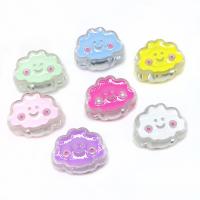 Transparent Acrylic Beads, Cloud, DIY & enamel, more colors for choice, 20x15x9mm, Approx 100PCs/Bag, Sold By Bag