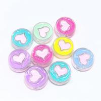 Transparent Acrylic Beads Flat Round DIY & enamel Approx Sold By Bag