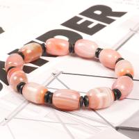 Agate Jewelry Bracelet Yunnan Red Agate with Non Magnetic Hematite elastic & for woman Length 7.1 Inch Sold By PC